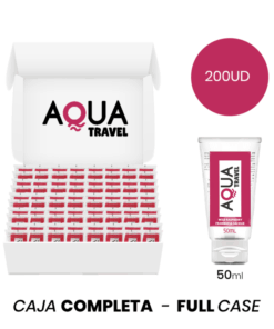 MOQ 200 - AQUA TRAVEL LUBRICANTE BASE AGUA SABOR FRAMBUESA SALVAJE - 50 ML
