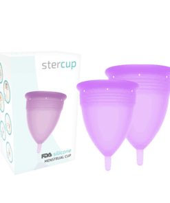STERCUP - PACK COPA MENSTRUAL SILICONA FDA TALLA S + L LILA