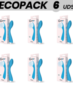 ECOPACK 6 UDS - G-SPOT GYLBERT VIBRADOR PUNTO G AZUL TURQUESA