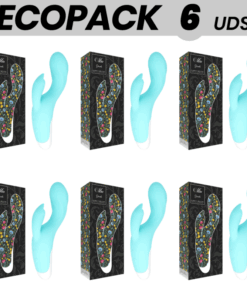 ECOPACK 6 UDS - MIA DRESDE VIBRADOR AZUL TURQUESA