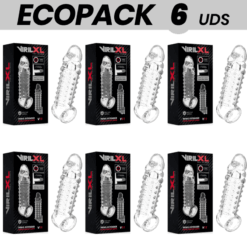 ECOPACK 6 UDS - VIRILXL EXTENSION Y FUNDA DE PENE V11 TRANSPARENTE