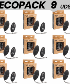 ECOPACK 9 UDS - WOMANVIBE ALSAN HUEVO CONTROL REMOTO NEGRO SILICONA NEGRO