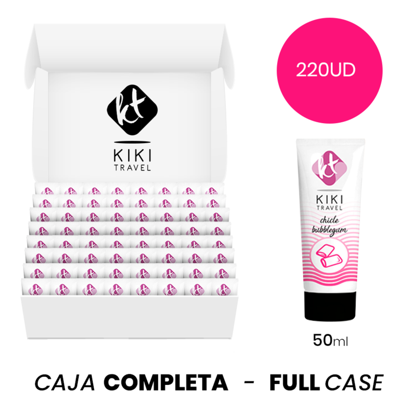 MOQ 220 - KIKÍ TRAVEL LUBRICANTE SABOR A CHICLE - 50 ML - Imagen 2