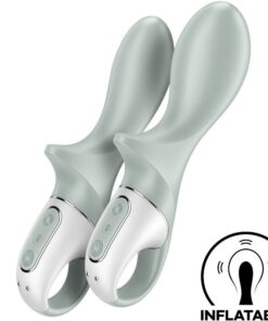 SATISFYER - AIR PUMP BOOTY 3 VIBRADOR ANAL INFLABLE VERDE GRIS