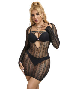 SUBBLIME - 952464 VESTIDO DE REJILLA NEGRO TALLA ÚNICA