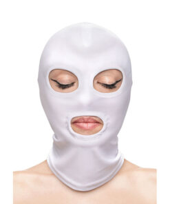NS NOVELTIES - FETISH  FASHION PASAMONTAÑAS APERUTRA DE OJOS Y BOCA NYLON BLANCO