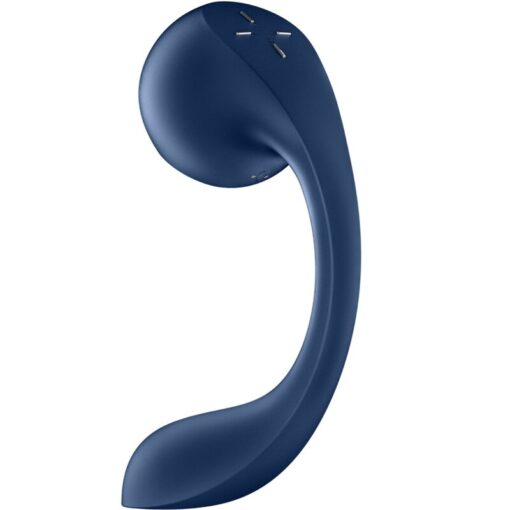 SATISFYER - PRO+ WAVE 4 ESTIMULADOR PUNTO G  AIR PULSE APLICACIÓN GRATUITA AZUL OSCURO - Imagen 2
