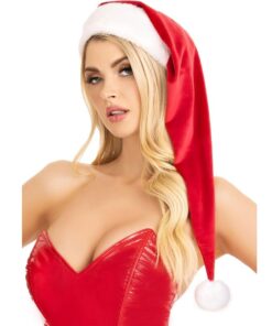 LEG AVENUE - GORRO LARGO SANTA CLAUS TERCIOPELO ROJO