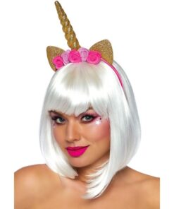 LEG AVENUE - DIADEMA DE UNICORNIO CON FLORES DORADO