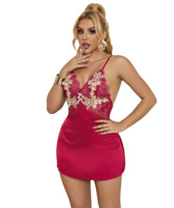 SUBBLIME - 954123 BABYDOLL CON DISEÑO FLORAL ROJO S/M