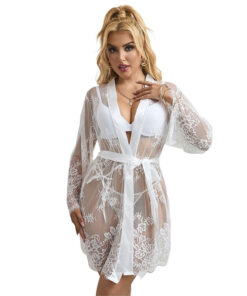 SUBBLIME - 954376 CAMISÓN DE MANGA LARGA CON DISEÑO FLORAL BLANCO L/XL