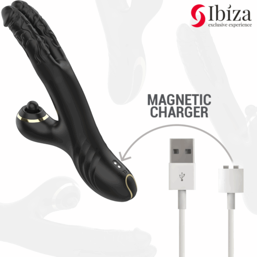IBIZA - VIBRADOR HI-TECH RABITT CLITORIAL POTENTE Y DOBLE WAVE TWO DRAGONS - Imagen 5
