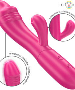 INTENSE - IVY VIBRADOR FLEXIBLE 10 VIBRACIONES CON LENGUA ESTIMULADORA ROSA
