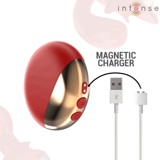 INTENSE - MARIAH VIBRADOR  ESTIMULADOR EN FORMA DE U 10 VIBRACIONES ROJO - Imagen 4