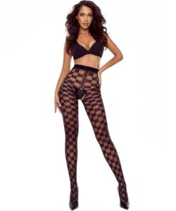 PASSION - TIOPEN 024 MEDIAS CROTCHLESS NEGRO 3/4 20/40 DEN