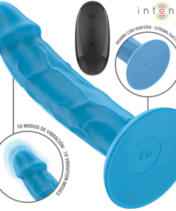 INTENSE - PHOEBE VIBRADOR REALÍSTICO 10 VIBRACIONES AZUL CONTROL REMOTO