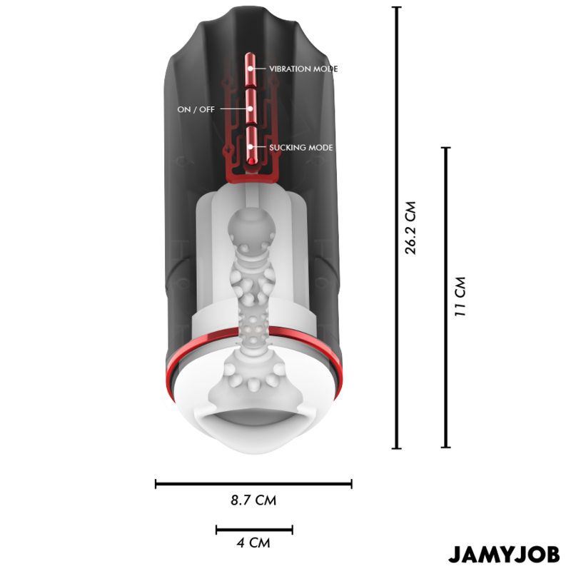 JAMYJOB - MEGABITE MASTURBADOR BOCA AUTOMÁTICO 5 MODOS SUCCIONADOR Y VIBRACIÓN - Imagen 3