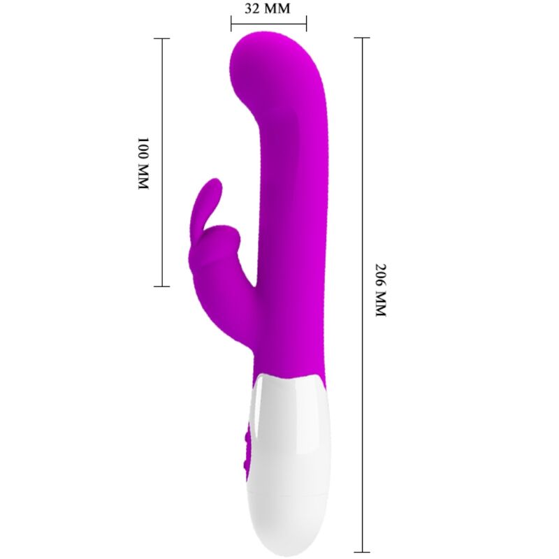 PRETTY LOVE - CENTAUR VIBRADOR RABBIT 30 MODOS DE VIBRACIÓN MORADO - Imagen 3