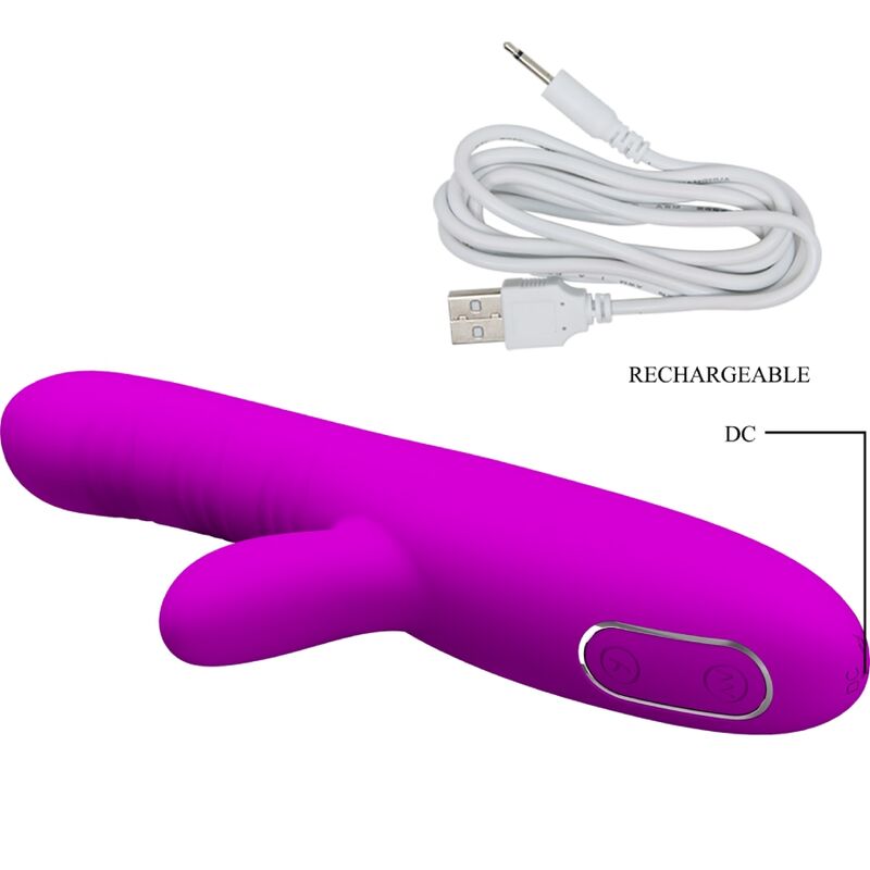 PRETTY LOVE - ANGELIQUE VIBRADOR MULTIFUNCIÓN + ESTIMULADOR DE CLÍTORIS MORADO - Imagen 5