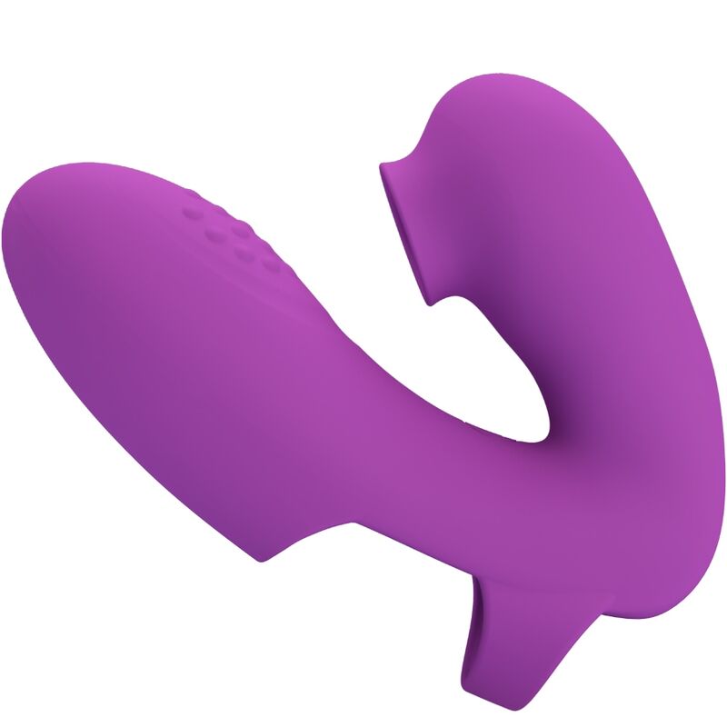 PRETTY LOVE - ATHENA VIBRADOR DE DEDO CON ESTIMULADOR CLÍTORIS MORADO - Imagen 2