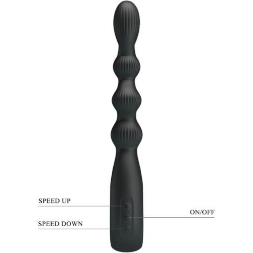 PRETTY LOVE - FEDERER VIBRADOR ANAL 12 VIBRACIONES NEGRO - Imagen 5