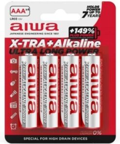 AIWA - X-TRA ALKALINE PILA ALCALINA AAA LR03 BLISTER*4