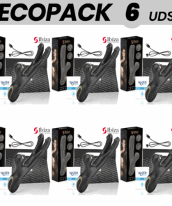 ECOPACK 6 UDS - IBIZA VIBRADOR HI-TECH RABITT CLITORIAL POTENTE Y DOBLE WAVE TWO DRAGONS