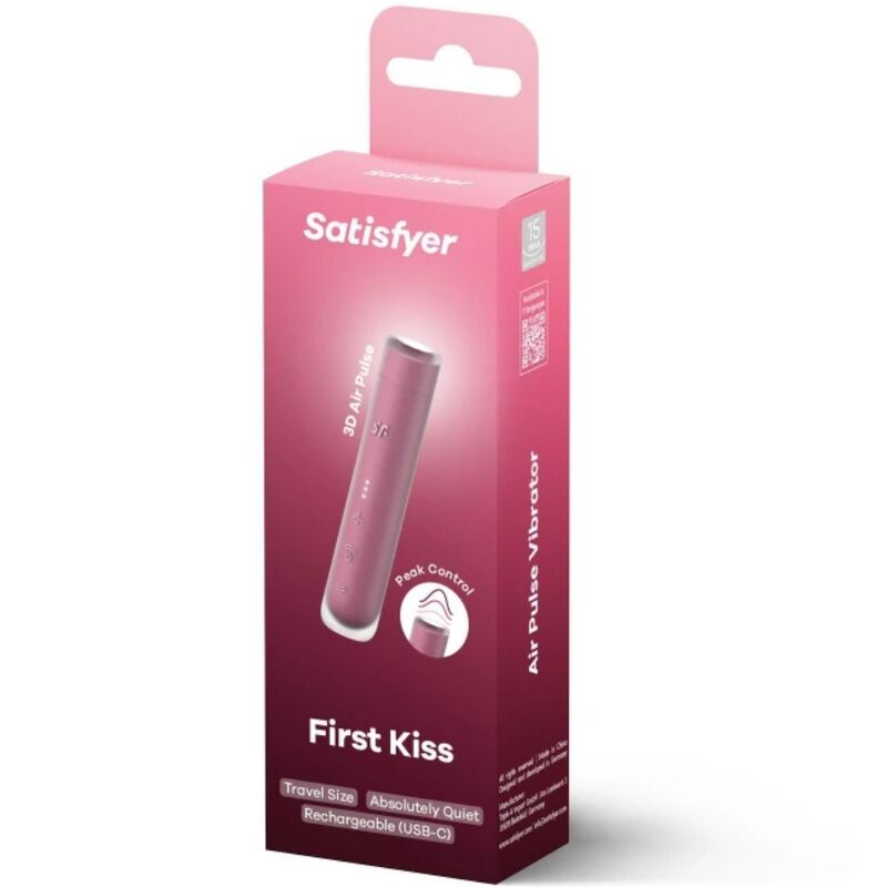 SATISFYER - FIRST KISS ESTIMULADOR CLÍTORIS POR ONDAS GRANATE - Imagen 2