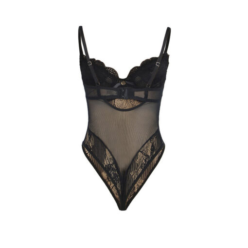 SUBBLIME - 955618 BODY DE ENCAJE CON CIERRE INFERIOR NEGRO S/M - Imagen 5
