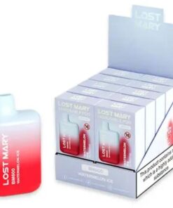 LOST MARY - (PACK PROFESIONAL EXPOSITOR - 10 UNIDADES) BM600 VAPER NICOTINA 2% DESECHABLE SABOR SANDÍA HELADA