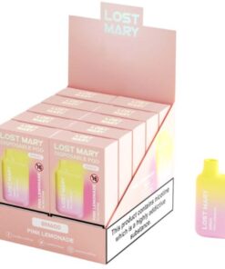 LOST MARY - (PACK PROFESIONAL EXPOSITOR - 10 UNIDADES) BM600 VAPER NICOTINA 2% DESECHABLE SABOR LIMONADA ROSA