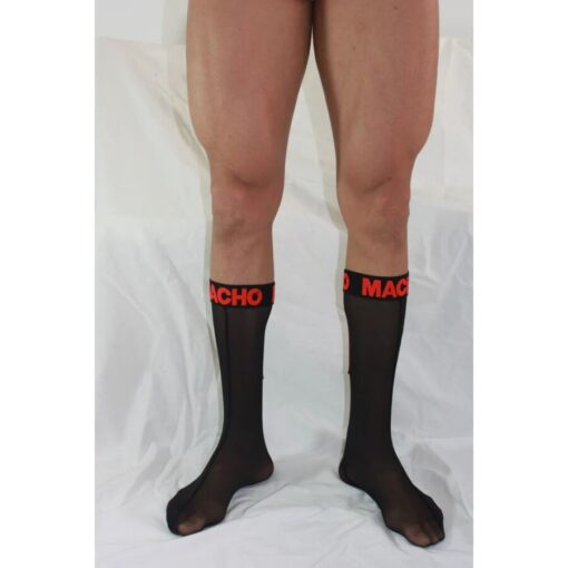 MACHO - CALCETINES FINOS NEGRO/ROJO TALLA ÚNICA - Imagen 4