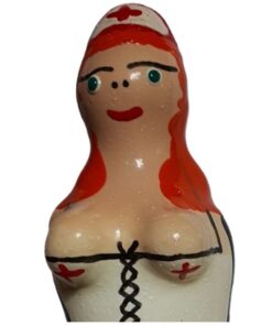 CONDOMERIE - PRESERVATIVO DECORATIVO PINTADO A MANO ENFERMERA PELIRROJA