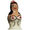 CONDOMERIE - PRESERVATIVO DECORATIVO PINTADO A MANO ENFERMERA NEGRA