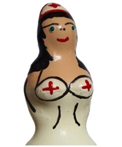 CONDOMERIE - PRESERVATIVO DECORATIVO PINTADO A MANO ENFERMERA NEGRA