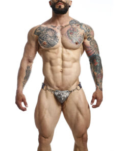 MOB - DNGEON JOCKSTRAP A PRESIÓN GRIS TALLA ÚNICA