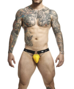 MOB - DNGEON JOCKSTRAP AMARILLO CON CADENAS TALLA ÚNICA