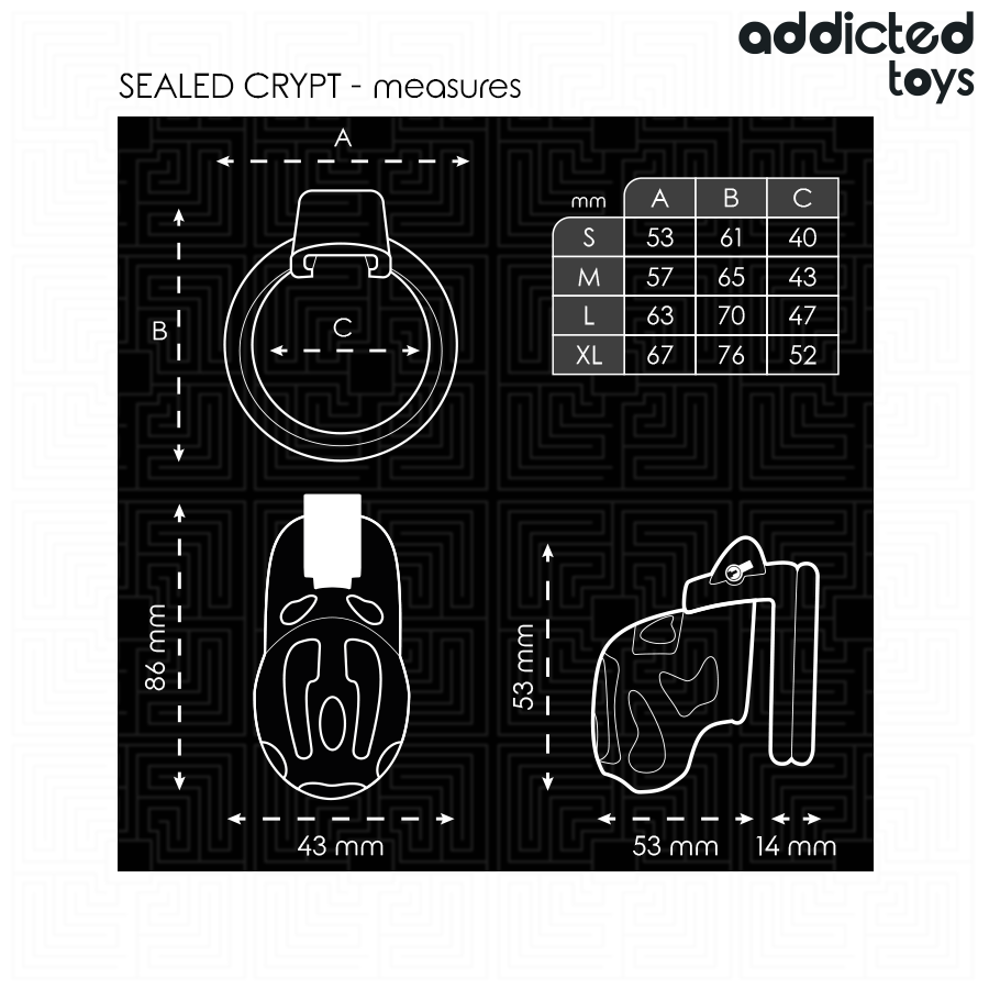 ADDICTED TOYS LOCKED - SEALED CRYPT JAULA PARA PENE 8 CM - Imagen 5