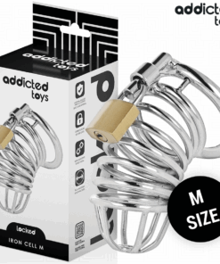 ADDICTED TOYS LOCKED - IRON CELL JAULA PARA PENE DE METAL TALLA M