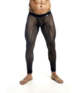 MOB - MEDIAS DE MALLAS TRANSPARENTES NEGRAS TALLA L