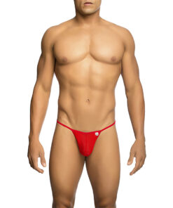 MOB - TANGA TRANSPARENTE CON FORMA DE T ROJO TALLA L/XL