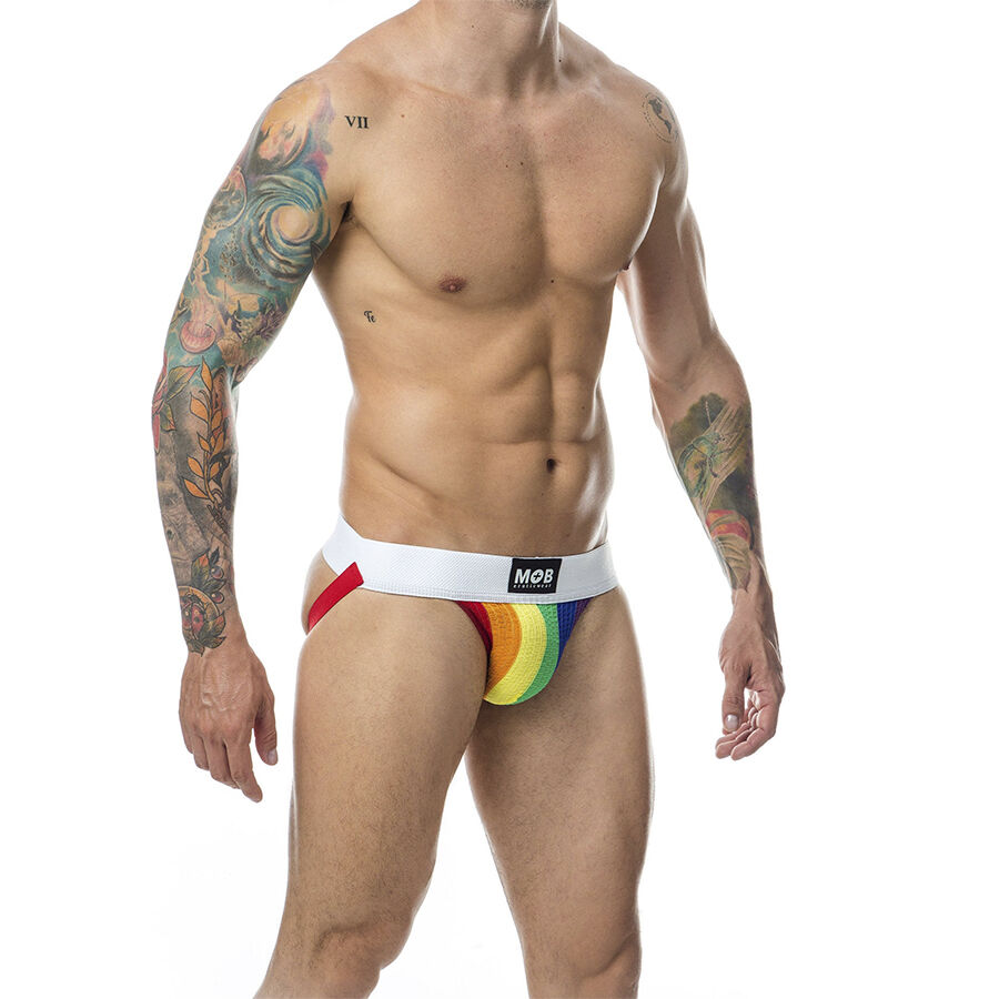 MOB - JOCK CLASICO STRIPE RAINBOW TALLA S - Imagen 3