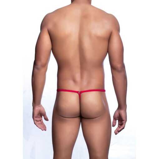MOB - TANGA ROJO CON FORMA DE LAGRIMA TALLA S/M - Imagen 3