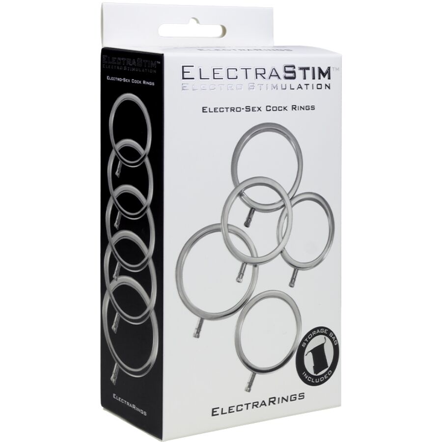 ELECTRASTIM - ELECTRARINGS ANILLOS METÁLICOS PARA EL PENE PACK 5 - Imagen 3