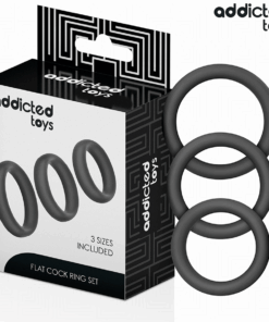 ADDICTED TOYS - SET DE ANILLOS SILICONA PLANOS
