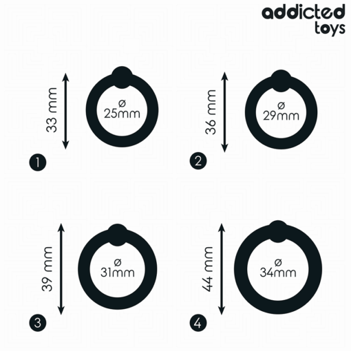 ADDICTED TOYS - SET ANILLOS SILICONA DE PRESIÓN - Imagen 4