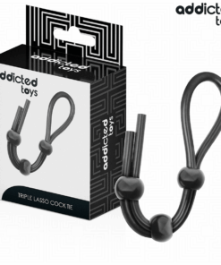 ADDICTED TOYS - CUERDA SILICONA PARA EL PENE DE LAZO TRIPLE