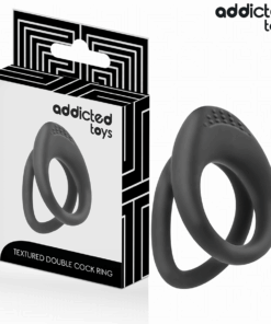 ADDICTED TOYS - ANILLO TEXTURIZADO DOBLE PARA EL PENE