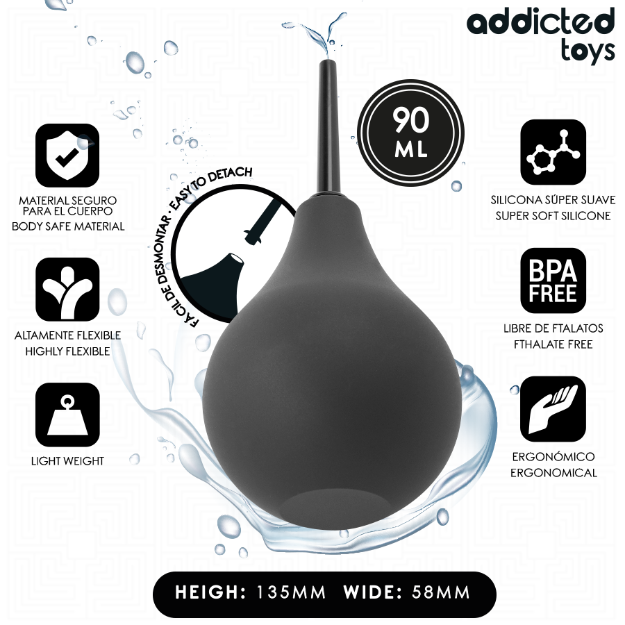 ADDICTED TOYS - LIMPIADOR ANAL DE VIAJE TALLA S 90 ML - Imagen 2