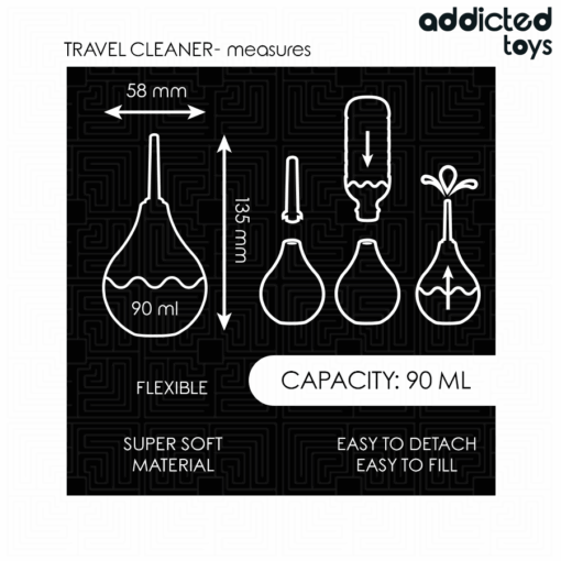 ADDICTED TOYS - LIMPIADOR ANAL DE VIAJE TALLA S 90 ML - Imagen 5